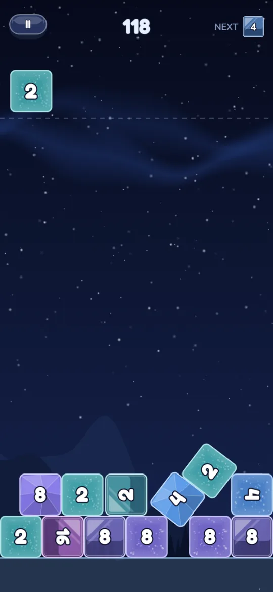 Tipsy Tiles screenshot: Merge in Endless